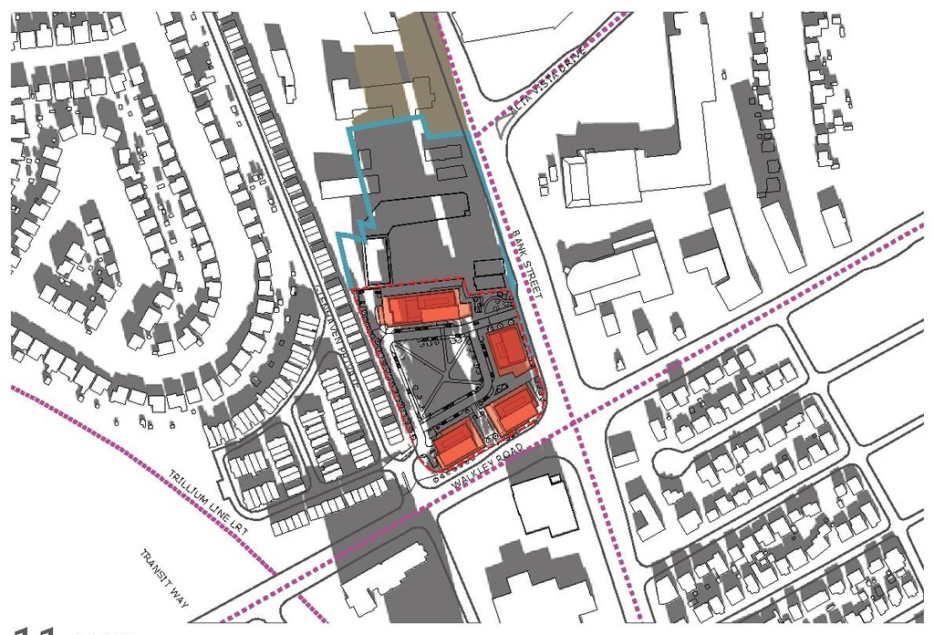 Construction site plan for project from page 58 of the file '2025-04-04 - Urban Design Review Panel Report - D07-16-24-0025'