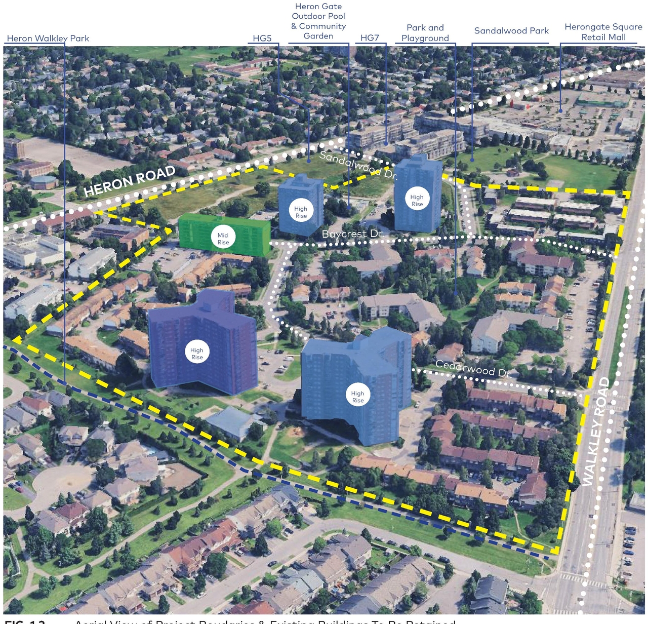 Construction site plan for project from page 8 of the file '2025-08-08 - Urban Design Brief - D07-16-25-0013'