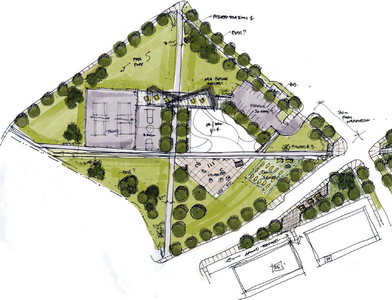 Construction site plan for project from page 31 of the file '2025-08-08 - Urban Design Brief - D07-16-25-0013'