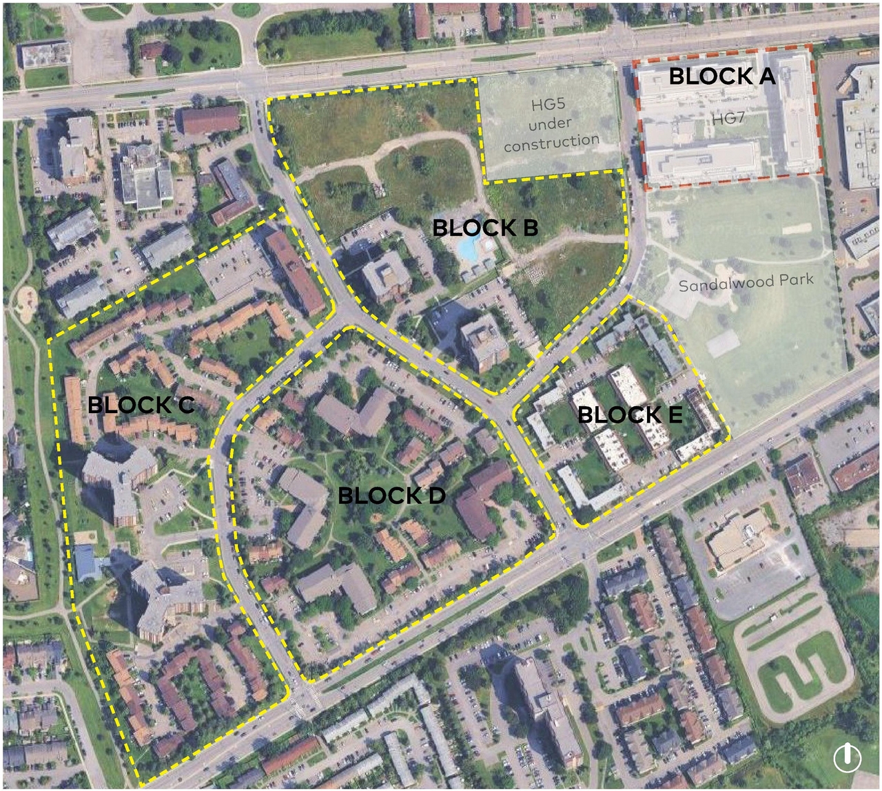 Construction site plan for project from page 7 of the file '2025-08-08 - Urban Design Brief - D07-16-25-0013'