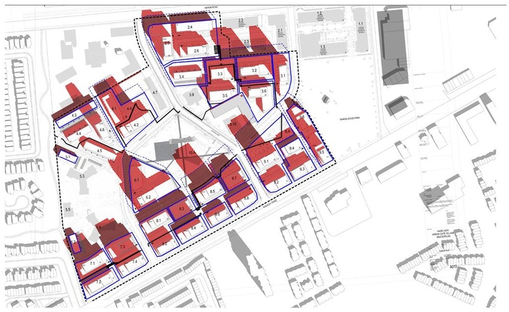 Construction site plan for project from page 74 of the file '2025-08-08 - Urban Design Brief - D07-16-25-0013'