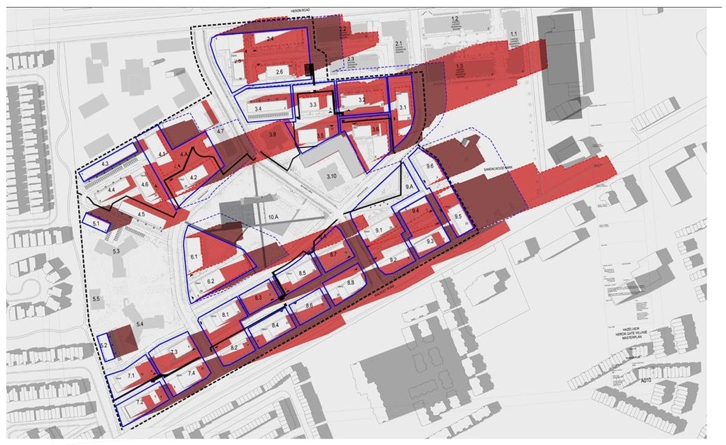 Construction site plan for project from page 74 of the file '2025-08-08 - Urban Design Brief - D07-16-25-0013'