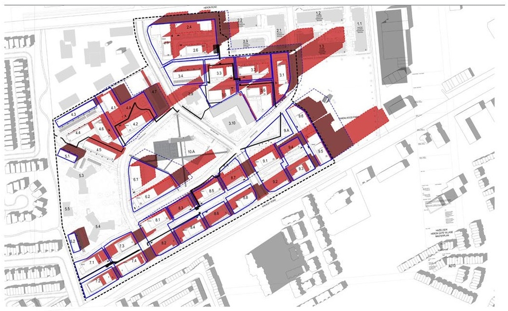 Construction site plan for project from page 74 of the file '2025-08-08 - Urban Design Brief - D07-16-25-0013'