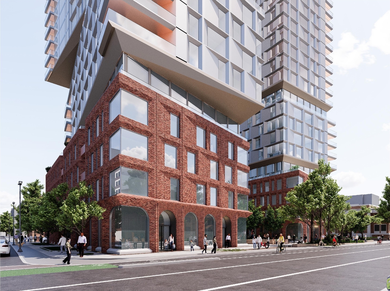 Rendering of building from page 6 of the file '2026-01-27 - Design Brief - D09-04-20-0013'