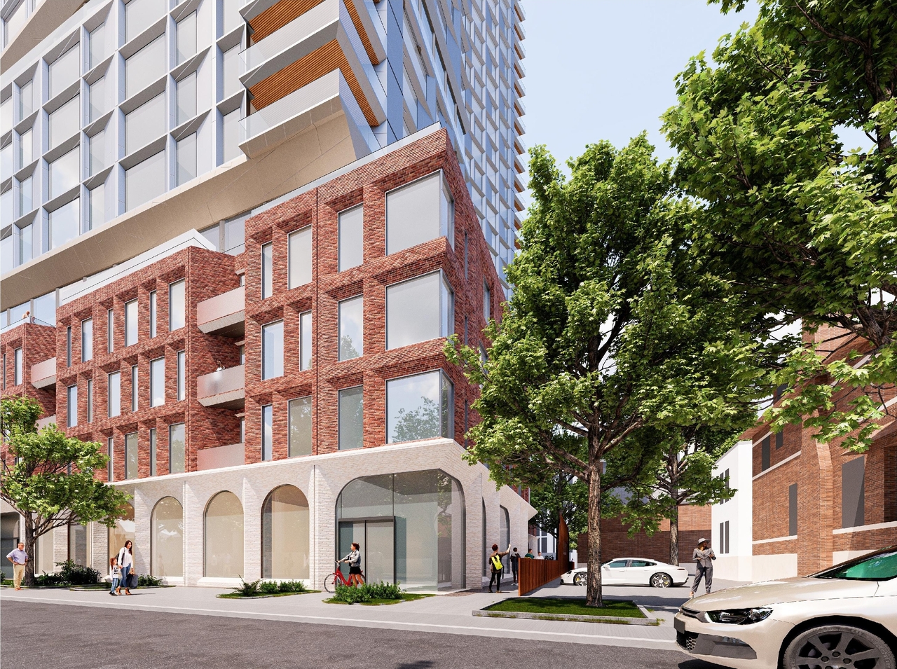 Rendering of building from page 7 of the file '2026-01-27 - Design Brief - D09-04-20-0013'