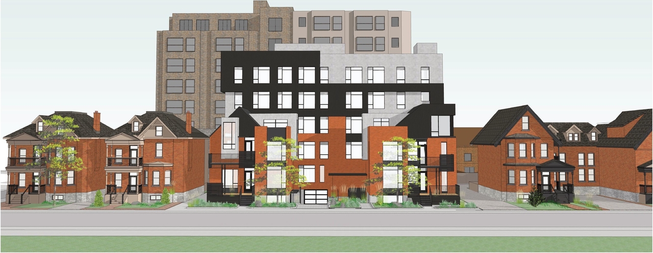 Rendering of building from page 1 of the file '283-285 McLeod - Proposed Renderings'