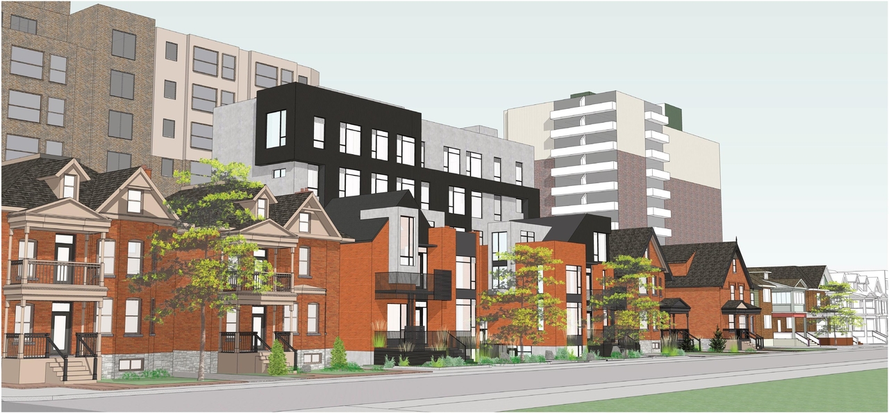Rendering of building from page 3 of the file '283-285 McLeod - Proposed Renderings'