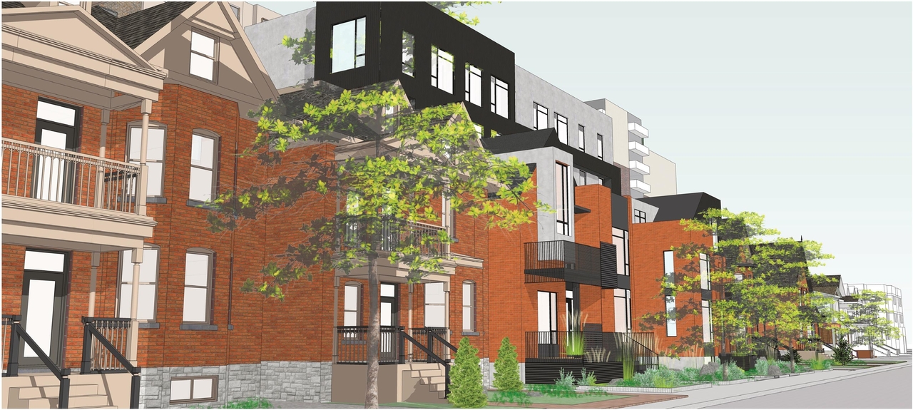 Rendering of building from page 4 of the file '283-285 McLeod - Proposed Renderings'