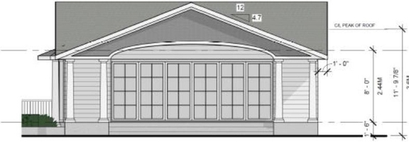 Rendering of building from page 14 of the file '2023-03 Elevations and Renderings'