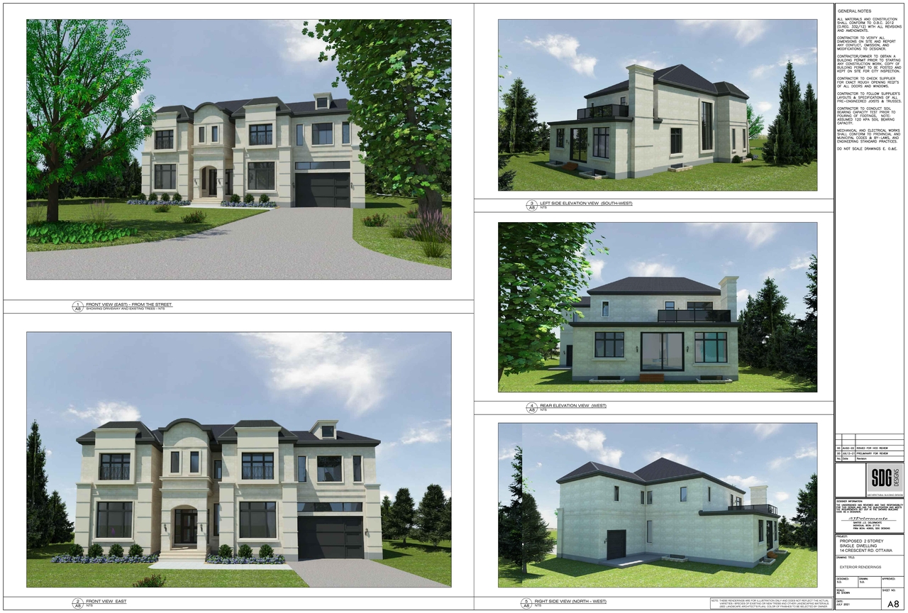 Rendering of building from page 1 of the file 'Crescent, 14 - Renderings'