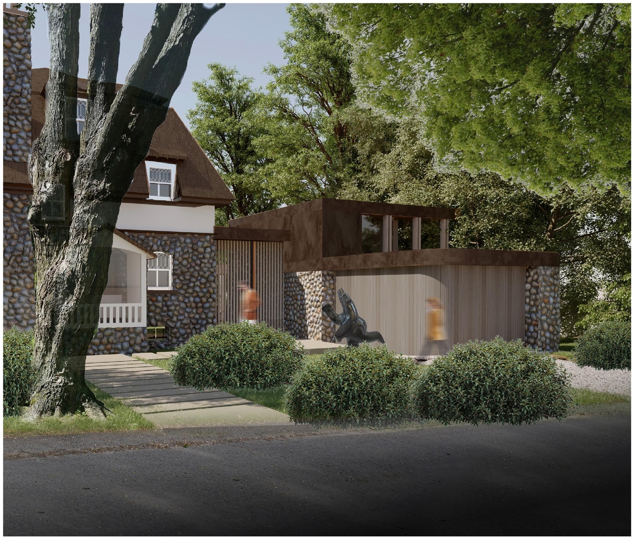 Rendering of building from page 1 of the file '245 Sylvan - Renderings'