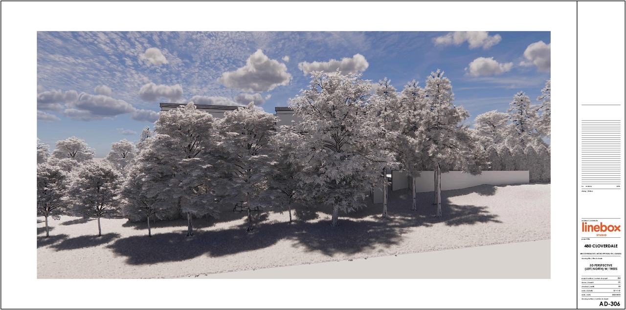 Rendering of building from page 2 of the file '480 Cloverdale - Renderings'