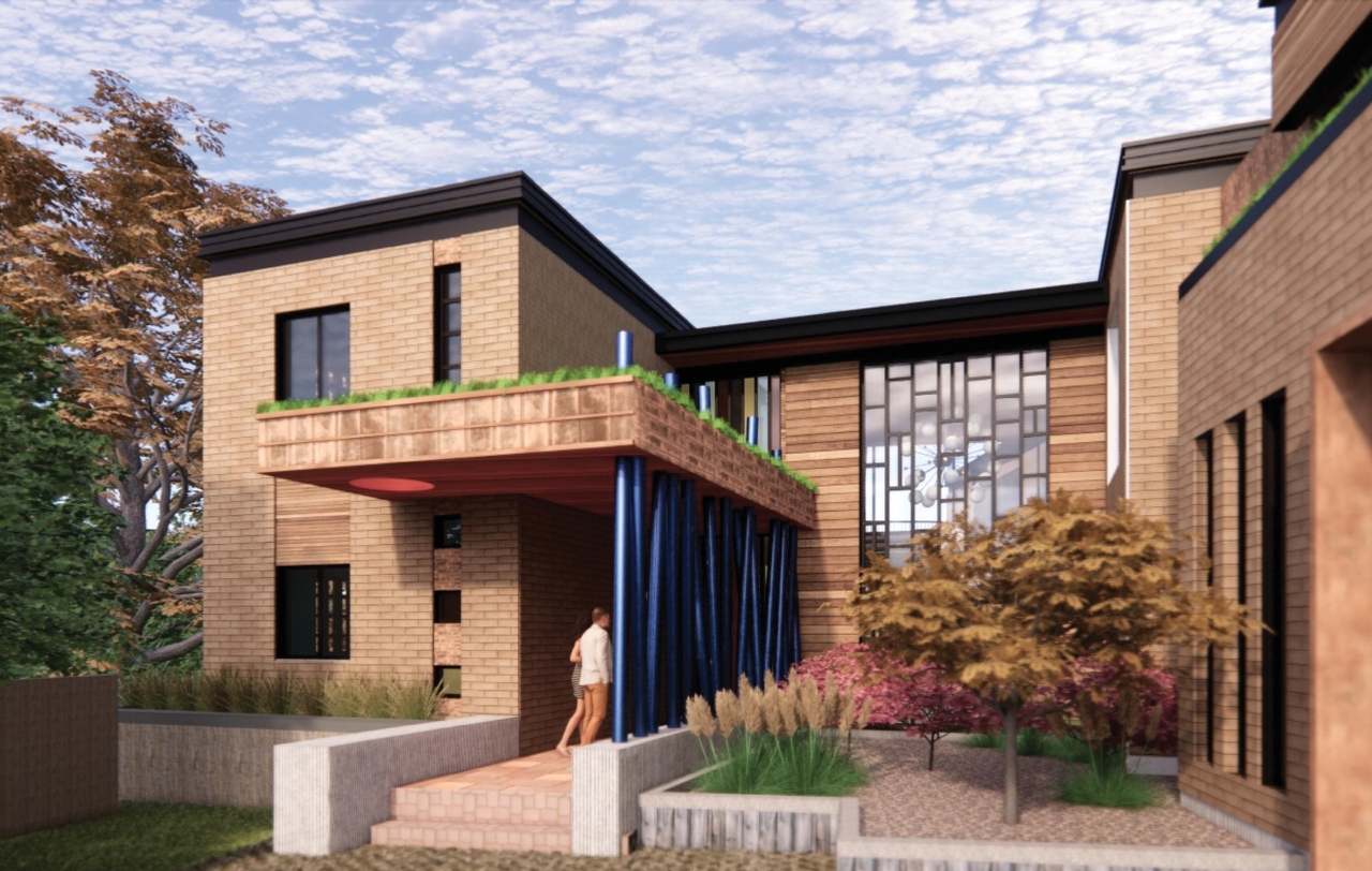Rendering of building from page 12 of the file '480 Cloverdale - Renderings'