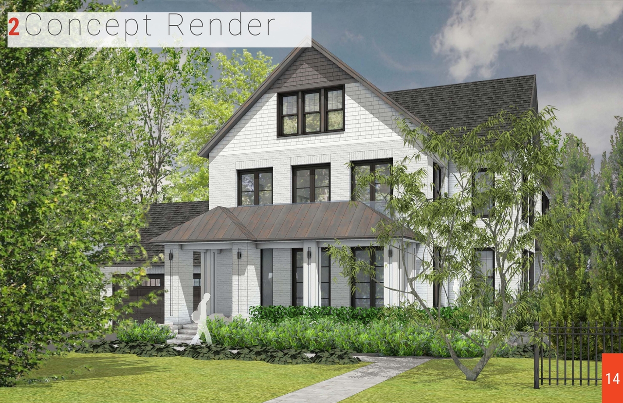 Rendering of building from page 4 of the file '1 Maple - 1112 Lisgar Proposed Renderings'