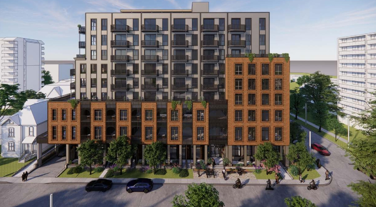 Rendering of building from page 12 of the file '315 Chapel Street - Design Brief'