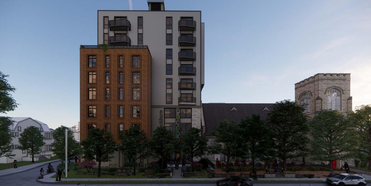 Rendering of building from page 13 of the file '315 Chapel Street - Design Brief'