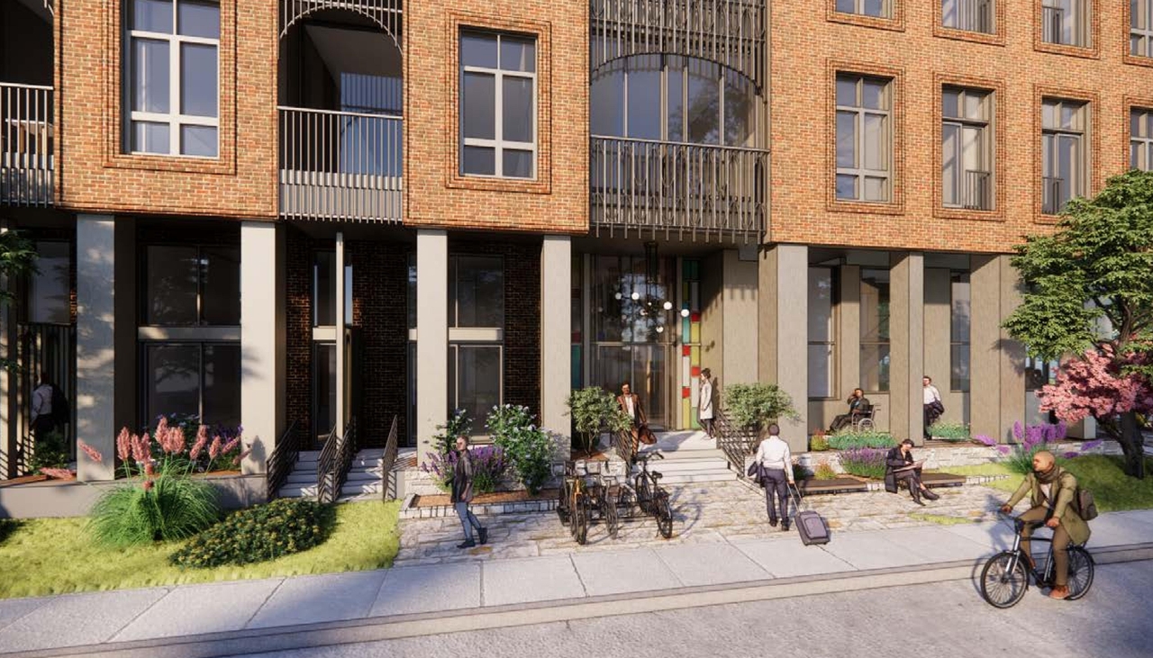 Rendering of building from page 22 of the file '315 Chapel Street - Design Brief'