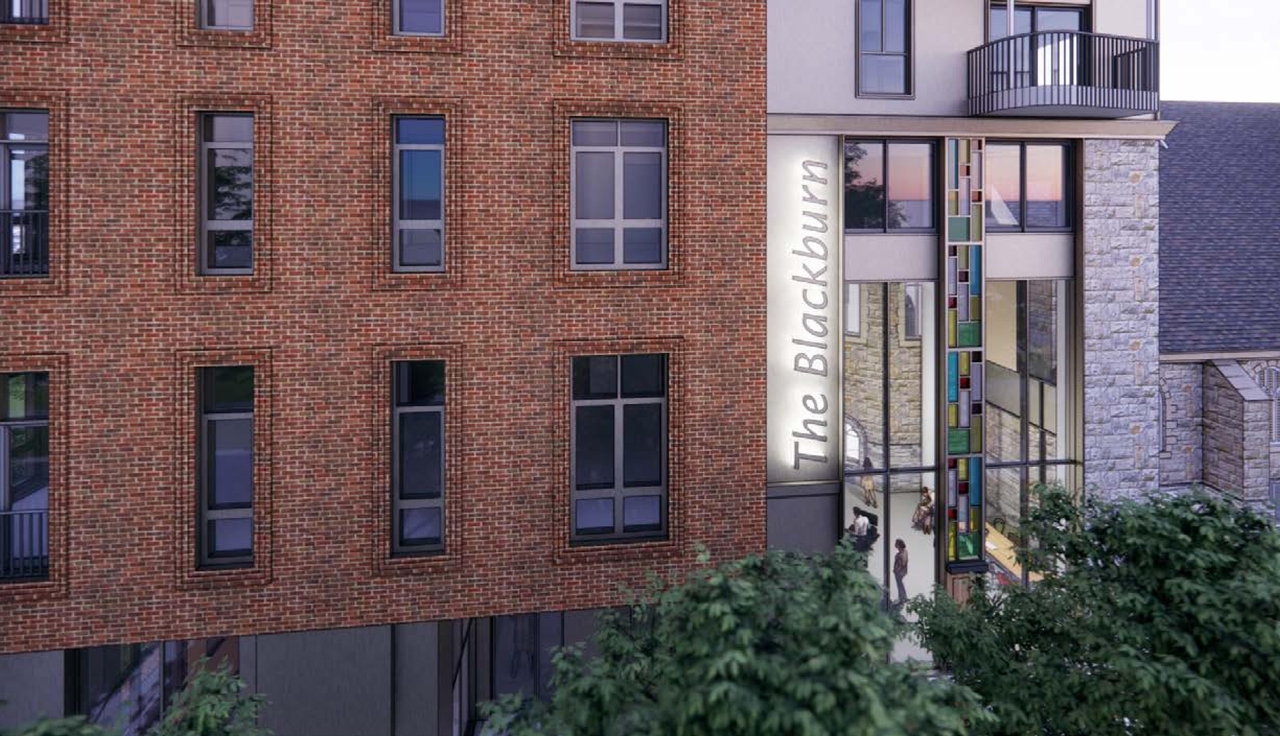 Rendering of building from page 26 of the file '315 Chapel Street - Design Brief'