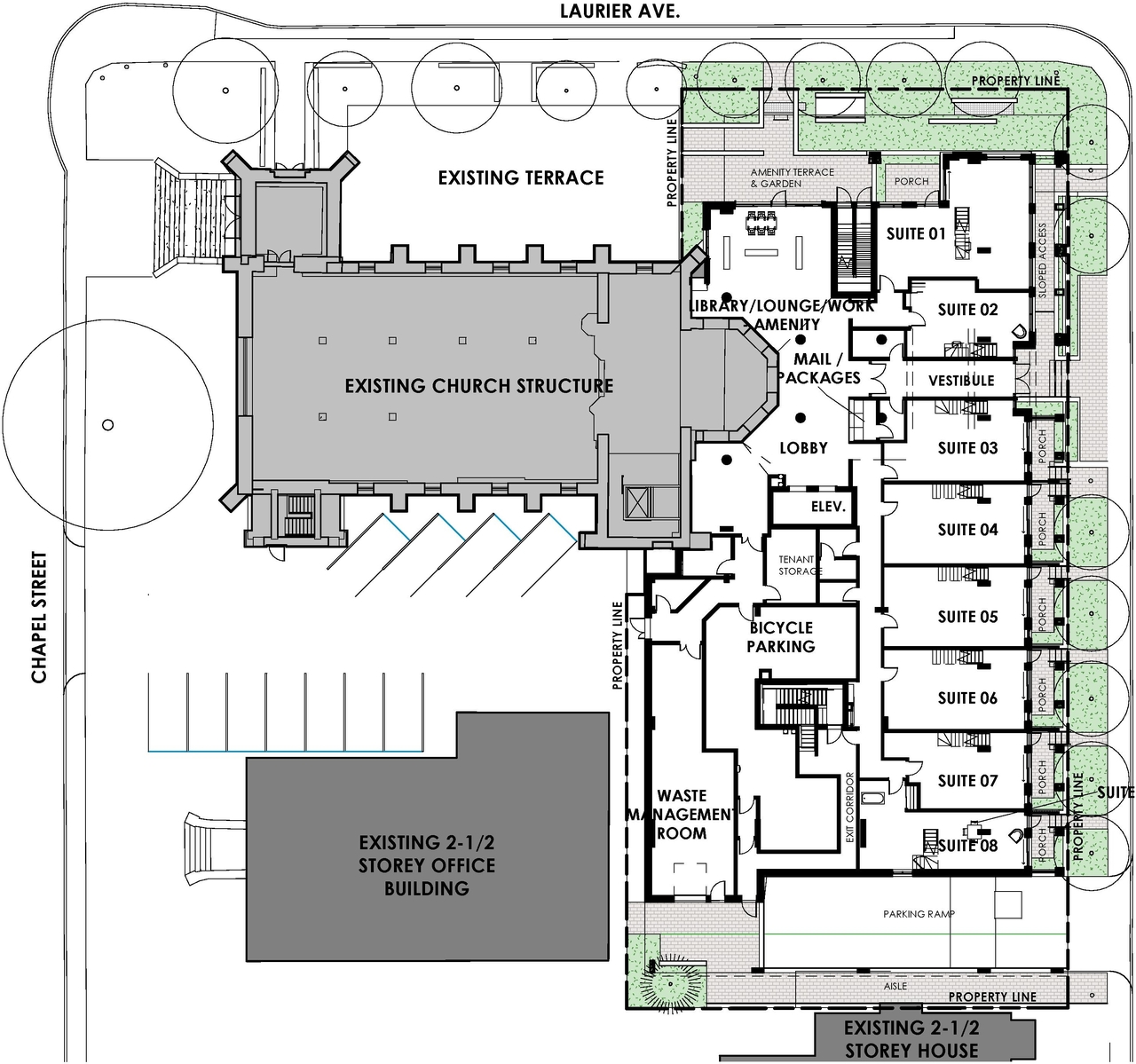 Floor plan for project from page 53 of the file '315 Chapel Street - Design Brief'