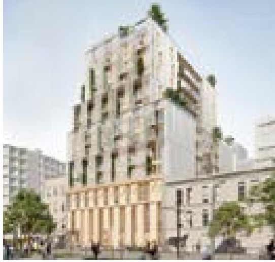 Rendering of building from page 69 of the file '315 Chapel Street - Design Brief'