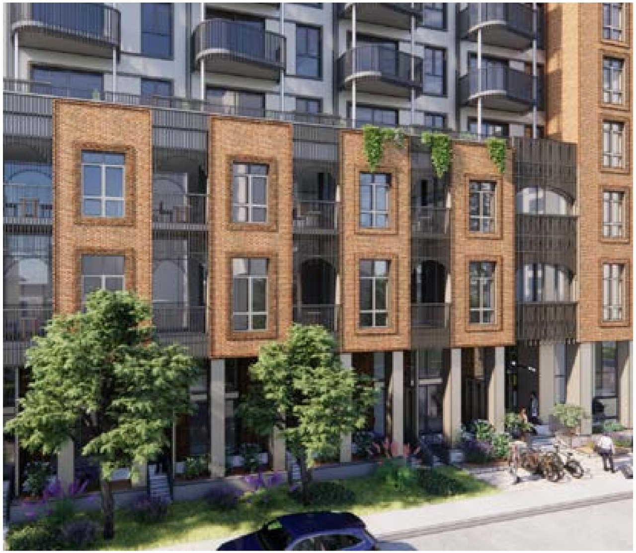Rendering of building from page 75 of the file '315 Chapel Street - Design Brief'