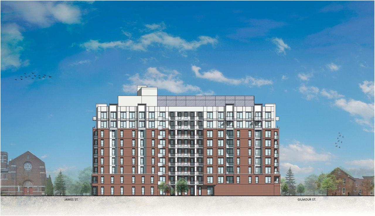 Rendering of building from page 4 of the file '381 Kent Street - Renderings'
