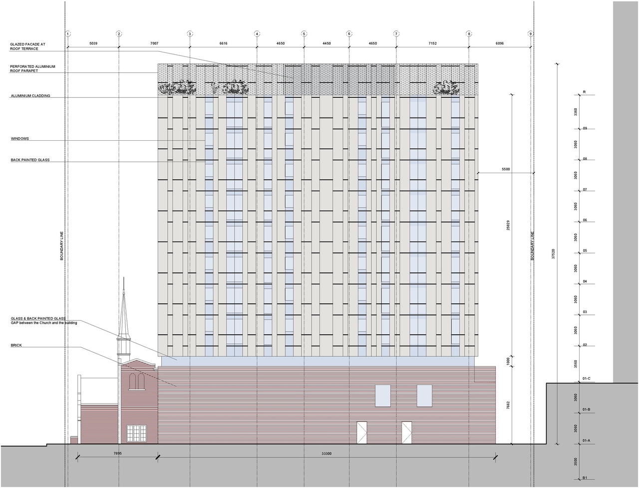 Rendering of building from page 25 of the file '254 Argyle - Urban Design Brief'